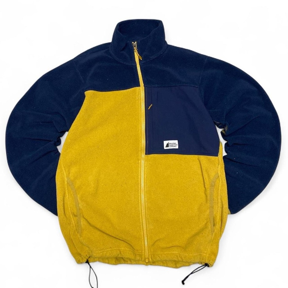 MEC two tone yellow and navy fleece jacket